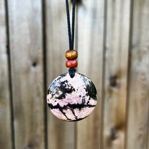 Rhodonite Gemstone Necklace | Handmade